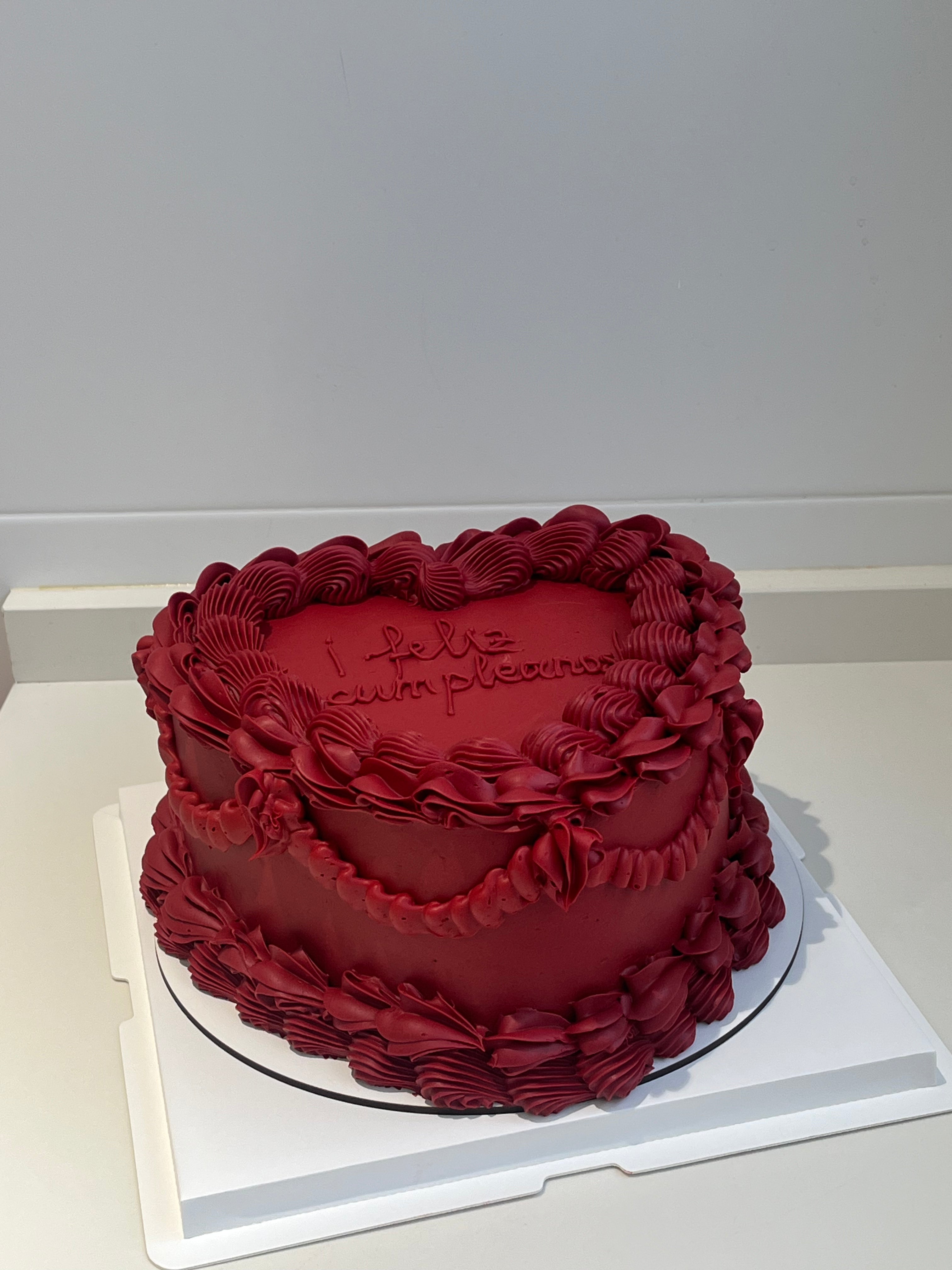 Tarta corazón vintage+ mensaje