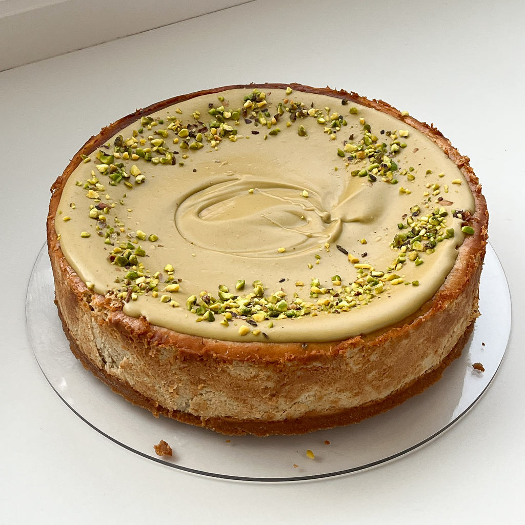 Tarta de queso y pistacho