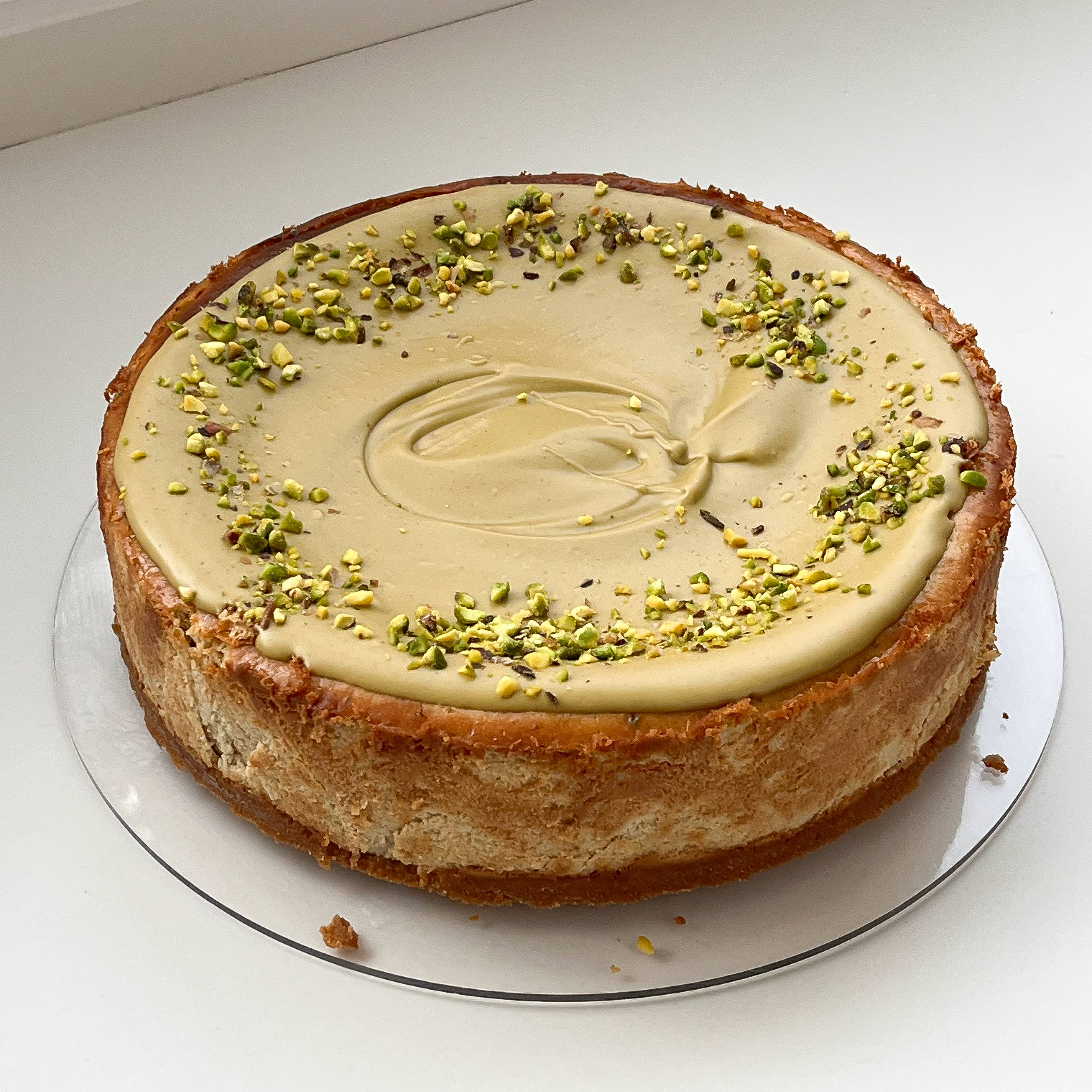 Tarta de queso y pistacho