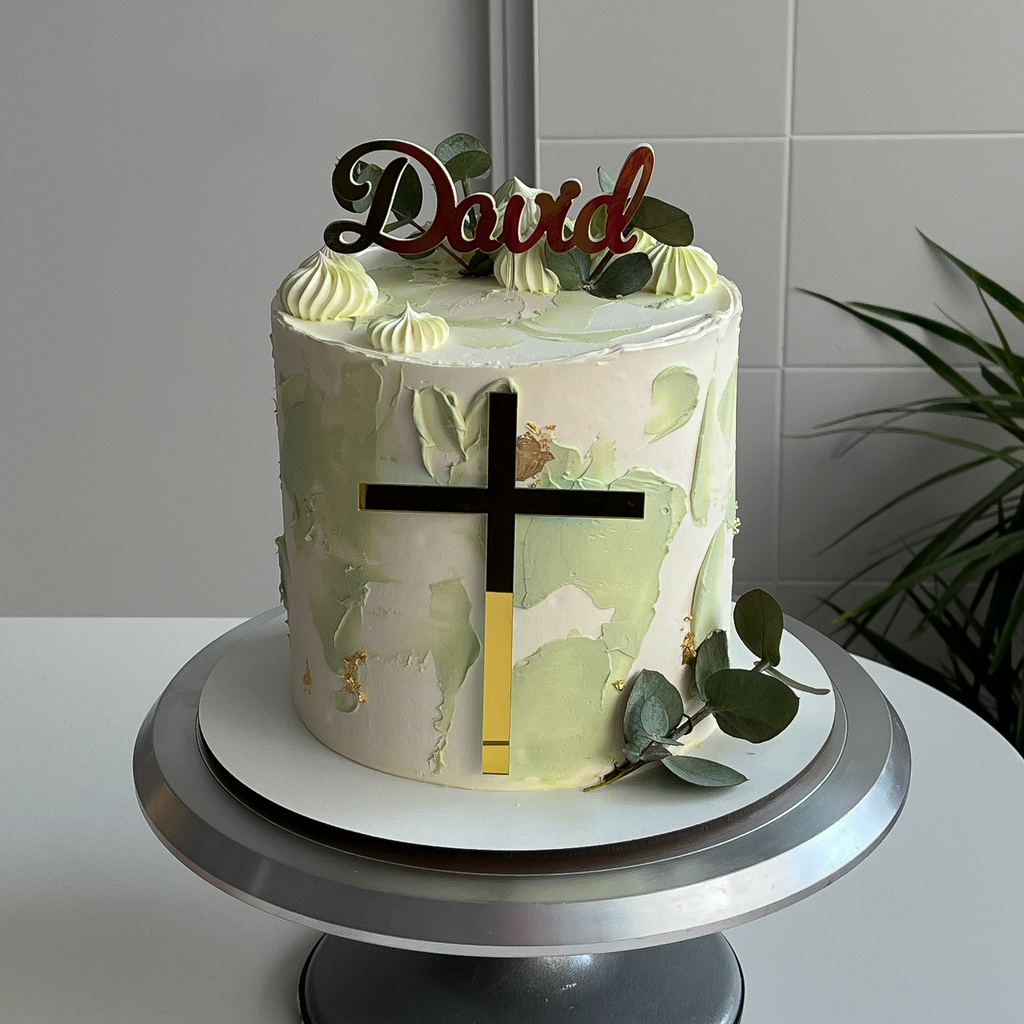 Tarta de comunión "pinceladas"