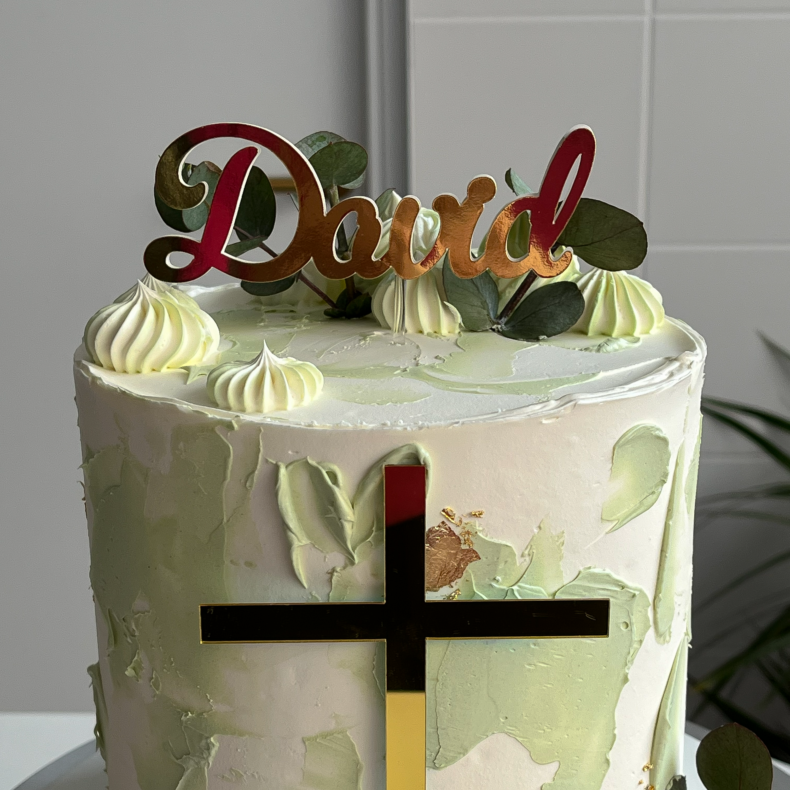 Tarta de comunión "pinceladas"